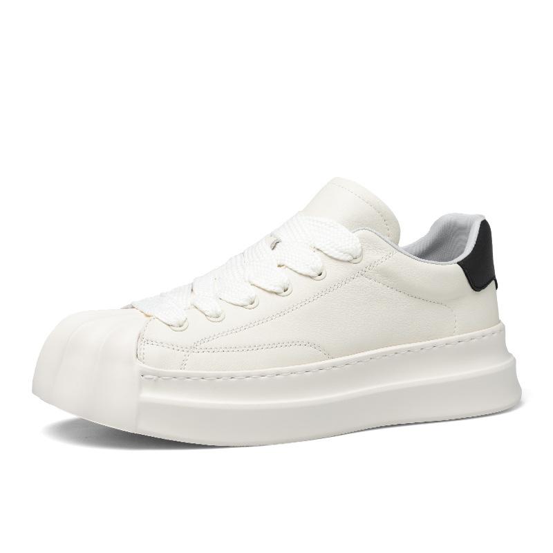 

Мужские туфли с ракушечным носком, трендовая обувь, весенняя новинка, мужская обувь, универсальная повседневная обувь, мужские платформенные легкие кеды, белые туфли 44