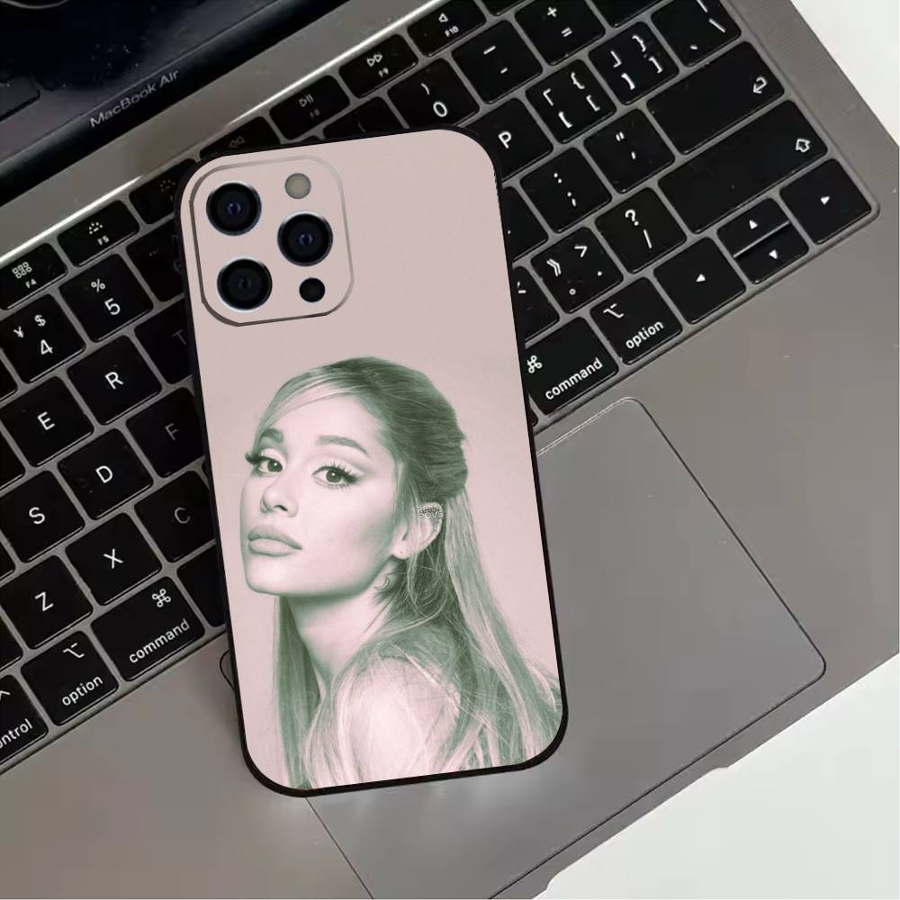 Ariana Grandes  Phone Case For iPhone 17,16,15,14,13,12,11 Plus,Pro Max,XS,Soft Silicone Black Cover