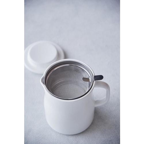 Nodahoro Enamel Oil Pot, Heat-Resistant, 800ml, Made In Japan, Rocapo White, NOL-800