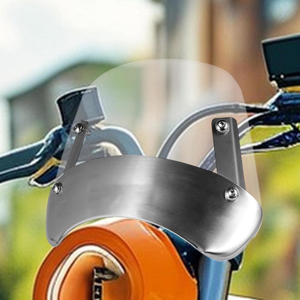 Motorcycle Windshield Extension Retro Motorcycle Handlebar Windshield Automotive Side Fairing for Scooter Sports Motorbike