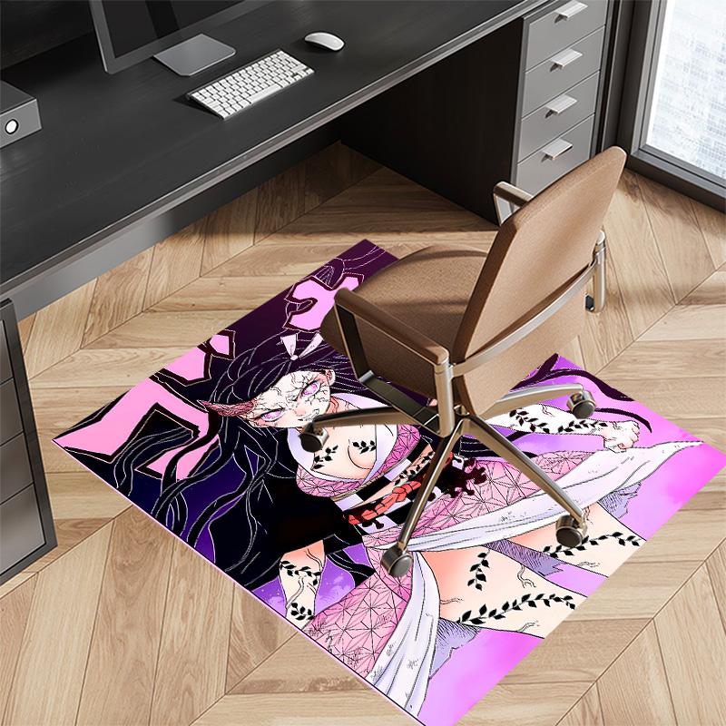 Demon Slayer Nezuko2 Printed Absorbent Washable Carpet, Non-Slip Bathroom Mats, Kitchen Rugs, Yoga Mat,Living Room Entrance, Camping Picnic Rugs