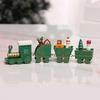 Christmas Wooden/Plastic Train Mini Painted Train Decoration Train Desktop Ornament For Xmas Party Winter Festival Gift