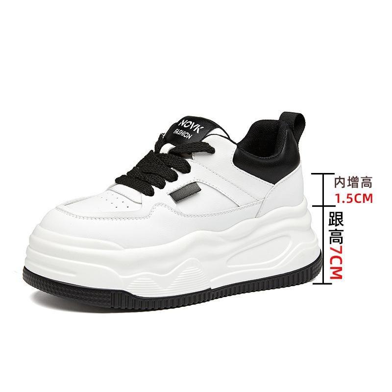 

Обувь Wenzhou весна новые кожаные женские туфли на платформе повседневные туфли с внутренней высотой белые туфли для папы обувь для детей 34 чёрный