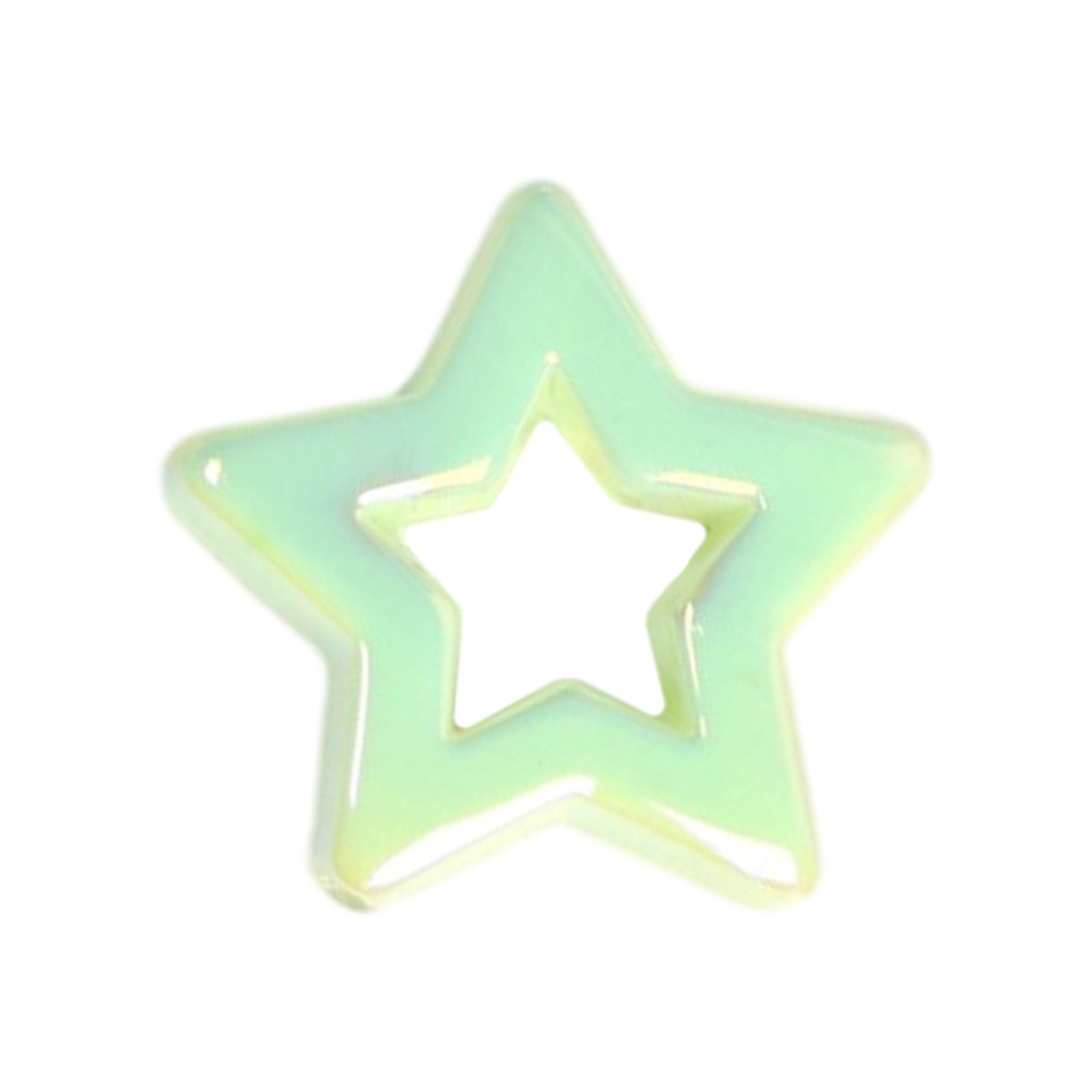 

Элегантный кулон в форме полой звезды, изготовление ювелирных изделий, подвески, маленькие подвески в форме звезды, акриловый материал, ювелирные изделия, шарм для ювелирных изделий зелёный