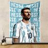 "Soccer Star Portrait with Argentina Jersey" Patterned Tapestry Home Decor, Suitable for Bedroom and Living Room, Gift