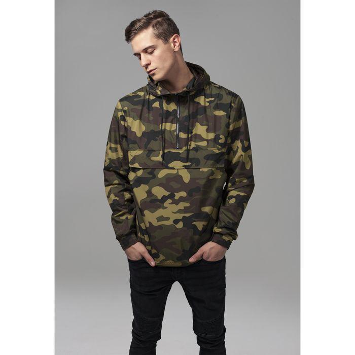 Coupe-vent - URBAN CLASSICS - Camo - Militaire - Élastique - Capuche Avec Cordon De Serrage