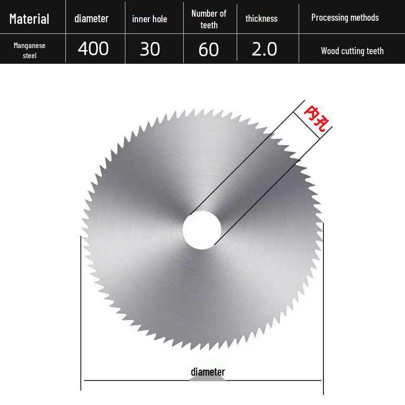High-Speed Steel Circular Woodworking Saw Blade for Angle Grinders: Available in 4", 5", 6", 7", and 10".