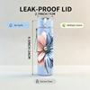 1PC Blue Spotted Flower Graphic,750ml Color Plastic Sports Water Bottle,Leakproof Flip Straw Lid,Suitable for Sports Office Home Use