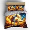 Howling wolf with moon. Bedding sets Duvet cover sets Duvet covers Pillowcases(1*Duvet Cover 2*Pillowcases without duvet insert)