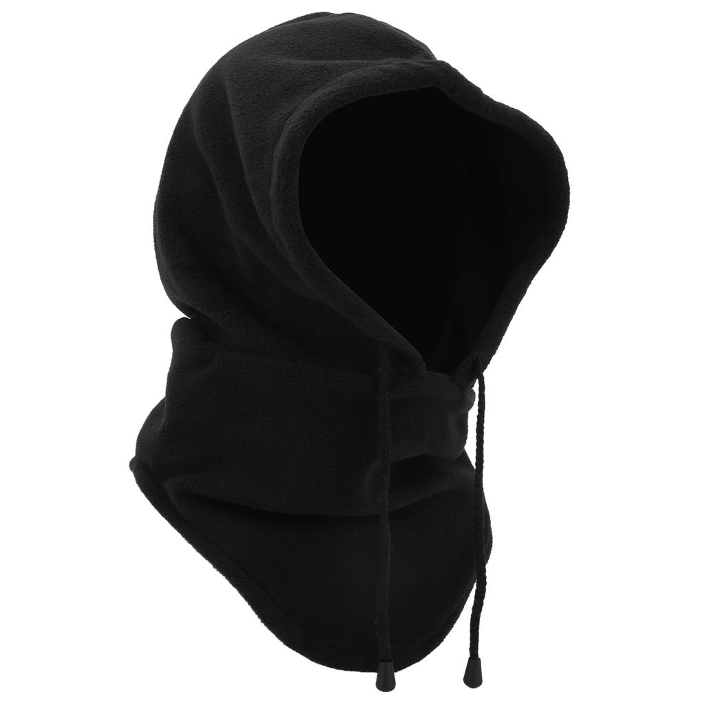 Trapper Winter Cap Thermo Winter Windproof Riding Hoods Snowboarding Head Cover with Facial Shield Neckerchief Black