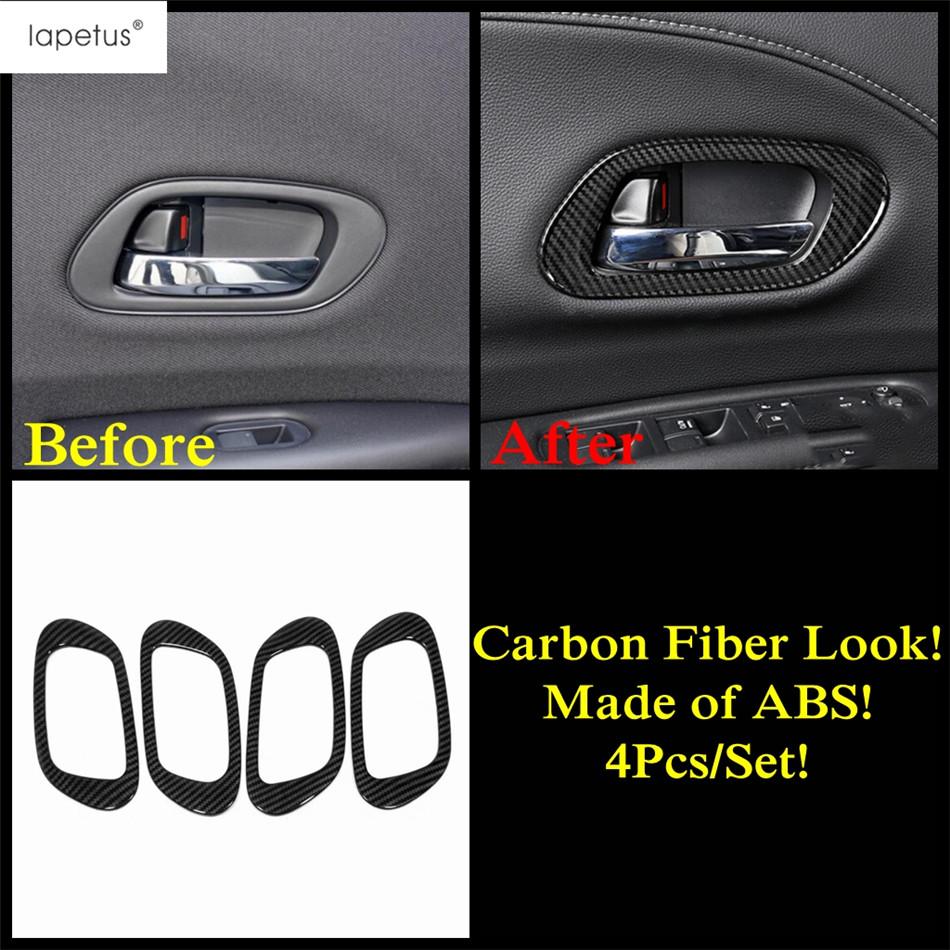 For Honda Vezel HR-V 2014 - Handle Bowl Steering Wheel Gear Window Lift AC Air Panel Cover Trim Carbon Fiber Accessories