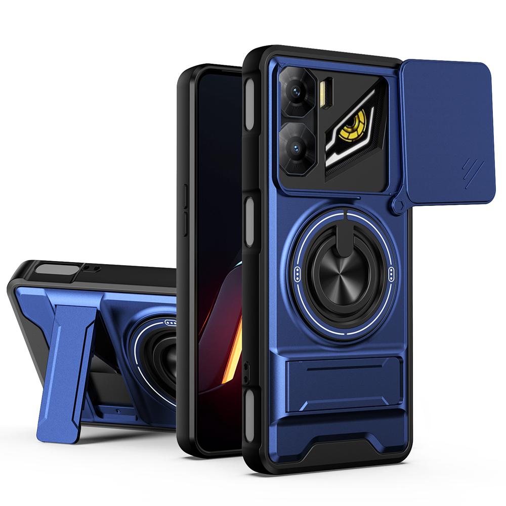 KEYSION Magnetic Phone Case for ZTE Nubia Neo 3 5G Slide Camera Protection Upright Kickstand Shockproof Cover for Nubia Neo 3 5G