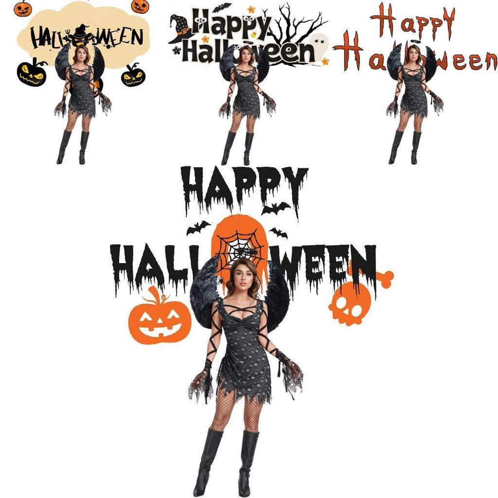 Stunning Angel Wing Zombie Vampire Costume For Women With Dark Fantasy Design