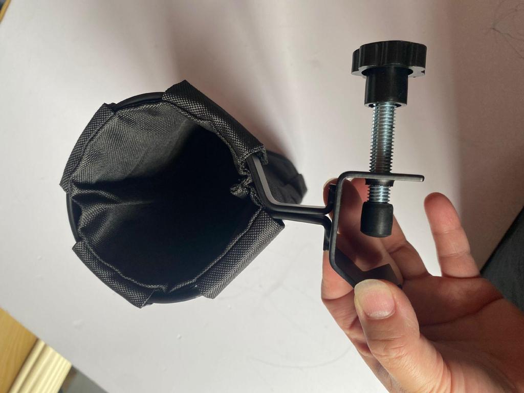 Drum Rack & Mic Stand Accessory Holder with Music, Cup, and Drumstick Storage