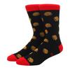 1 Pair Men's Fun Hip Hop Skateboard Beer Happy Art Print Mid Socks, EU38-46