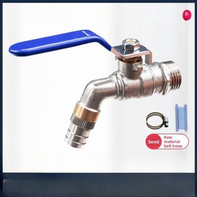 Blue Industrial and Home Irrigation Zinc Alloy Garden Bibcocks with Dual Nipple and Outdoor Balcony Faucet Bathroom Faucet