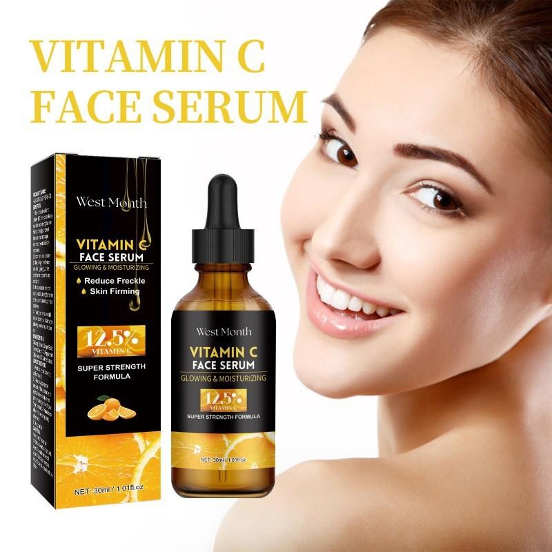 West Month Vitamin C Facial Serum For Radiant Skin Tightening And Smoothing With Moisturizing Benefits