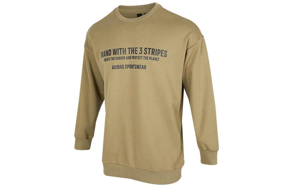 Adidas Sweatshirts Men s Green Crew Neck Moderate Regular HZ7019 XL