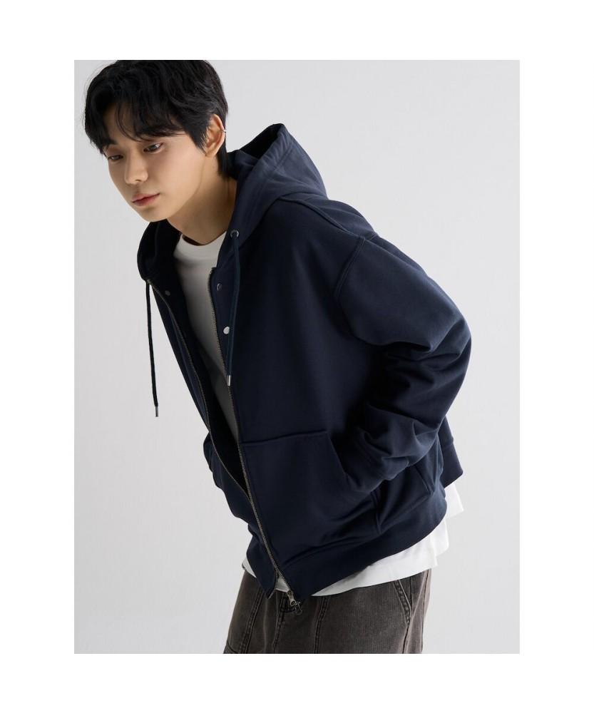 8seconds Color Block Stitch Detail Hoodie Full Zip Navy