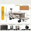 ZISIZ Folding Camping Utility Wagon with Tabletop