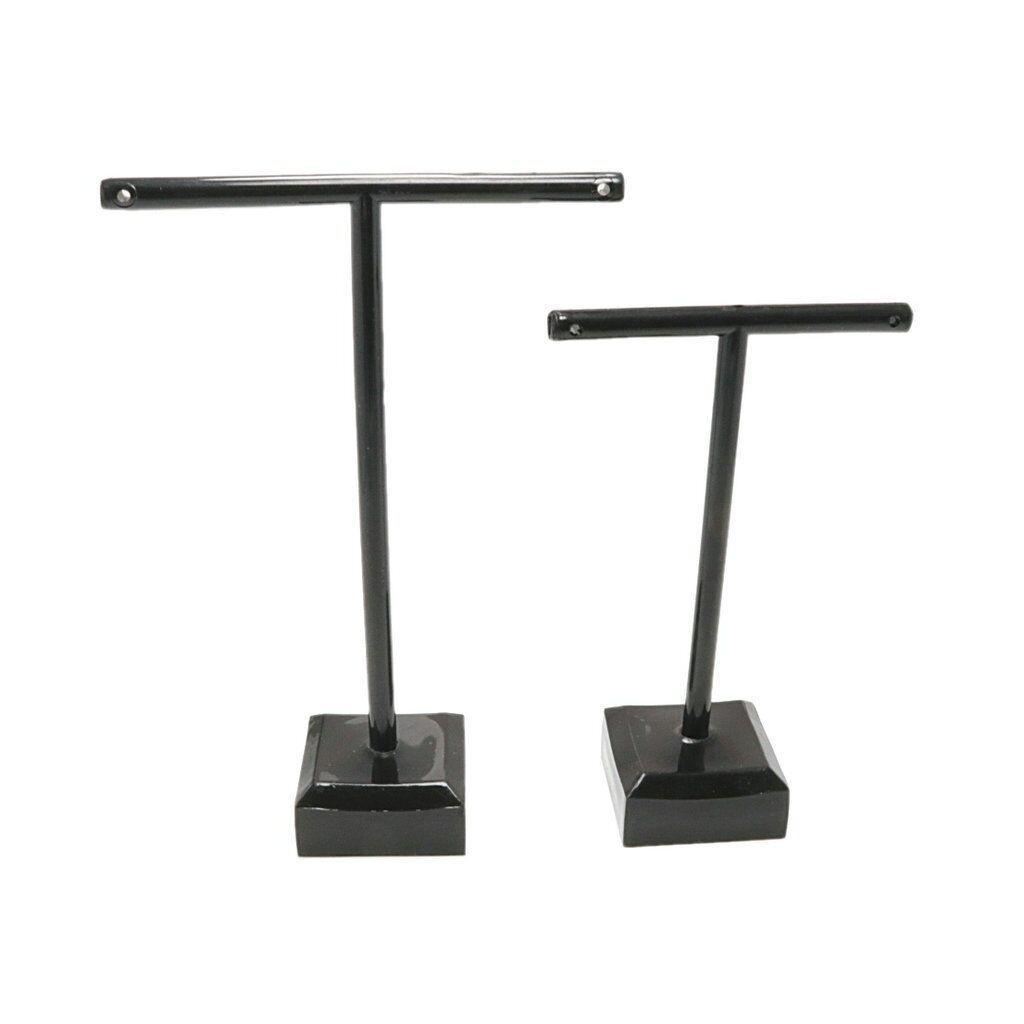 

Т-образные прозрачные акриловые серьги и подставка для сережек, две штуки/набор реквизитов для демонстрации ювелирных изделий, серьги чёрный