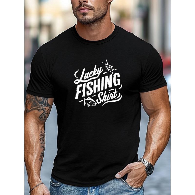 Men'S Fishing Shirt Design Summer Casual Round Neck Short T-Shirt
