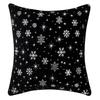 1pcs Luxury Christmas Cushion Pillow Covers Silver Snowflake Print Soft Plush Decorative Pillowcase for Home Sofa Holiday Decor