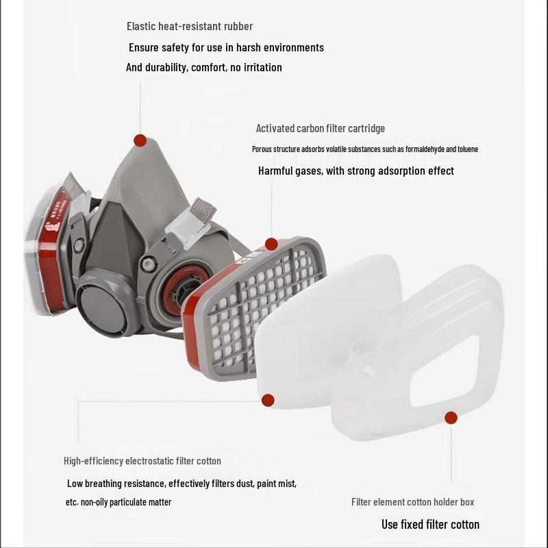 DAXTE Half-Face Respirator with Activated Carbon