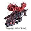 3D Printed Articulated Simulation Dragon Toy Poseable Dragon Ornament (Black)