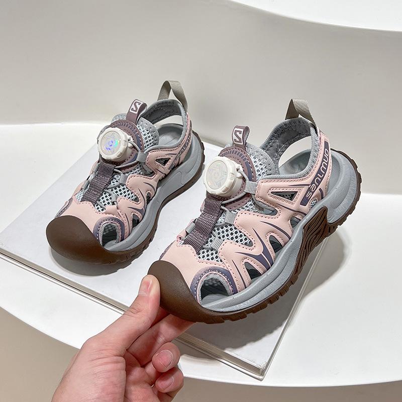 Children's Sandals 2025 Summer New Boys Mesh Hollow Bag Head Shoes Soft Sole Sports Girls Outdoor Beach Shoes
