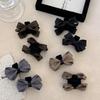 1Pair Women's Simple Fabric Bow Small Grip Clip Daily Commuting/Dating Styling Hair Accessories Small and Secure,No Harm To Hair
