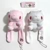 Anime Hanyou Usagi All Purpose Long Ear Bunny Plush Keychain Gloomy Bear Pink White Lovely Plush Doll Toy Soft Stuffed Bag Charm