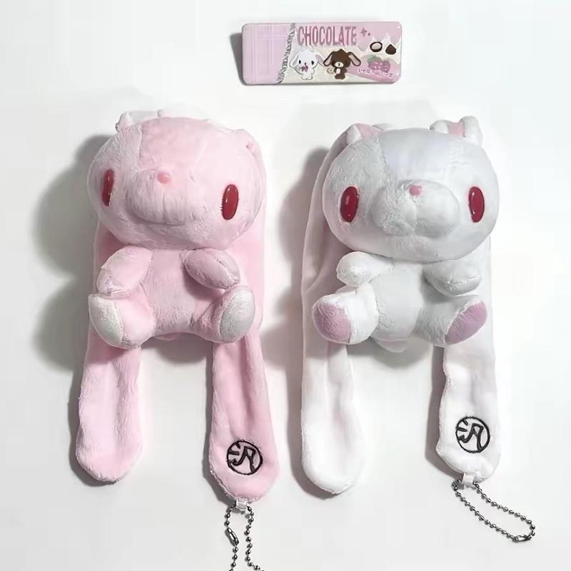 Anime Hanyou Usagi All Purpose Long Ear Bunny Plush Keychain Gloomy Bear Pink White Lovely Plush Doll Toy Soft Stuffed Bag Charm
