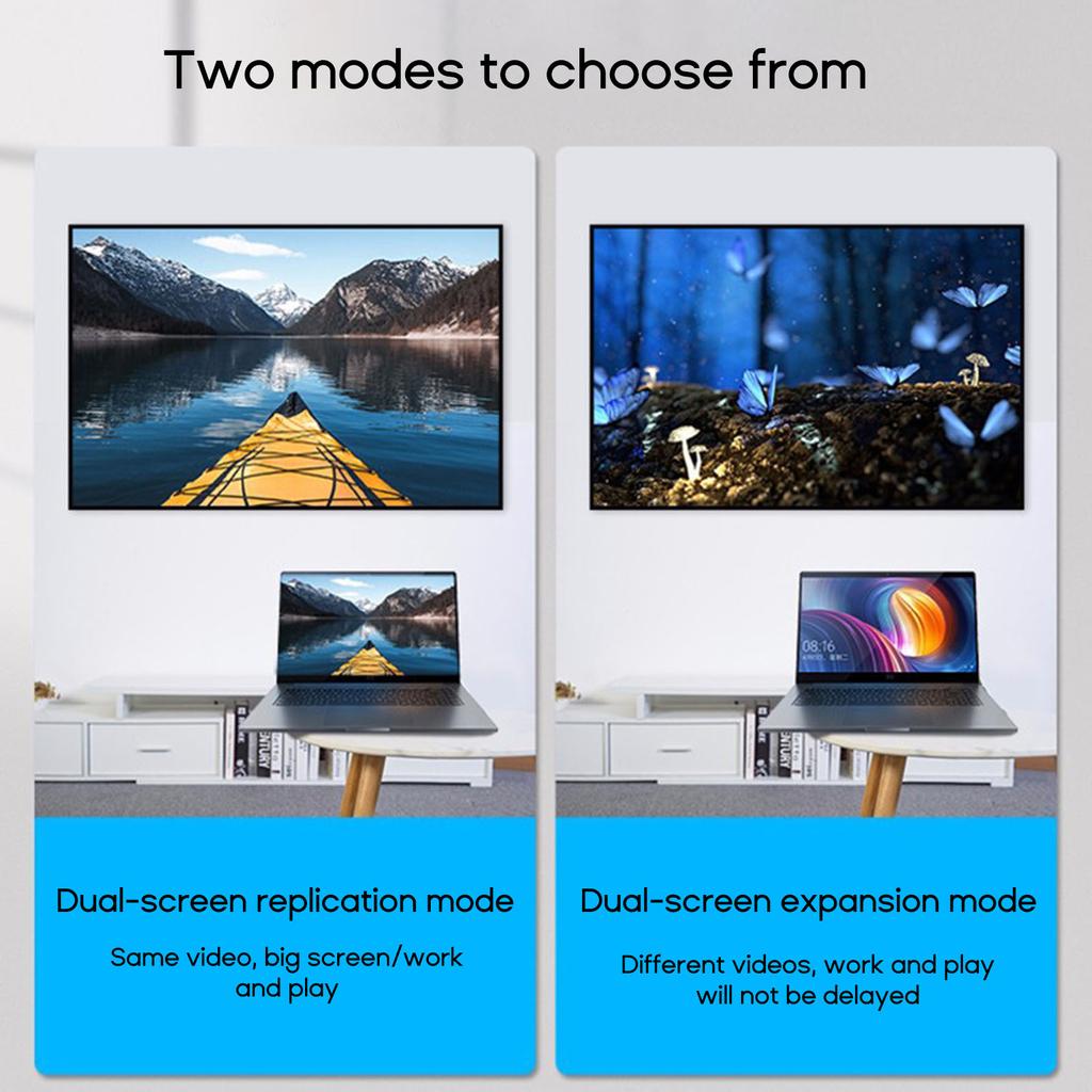 Adaptateur USB 270 8K 60Hz 4K 120Hz Plug-Convertisseur Projection Câble Vidéo Haute Définition Répéteur pour PC Ordinateur Portable Projecteur