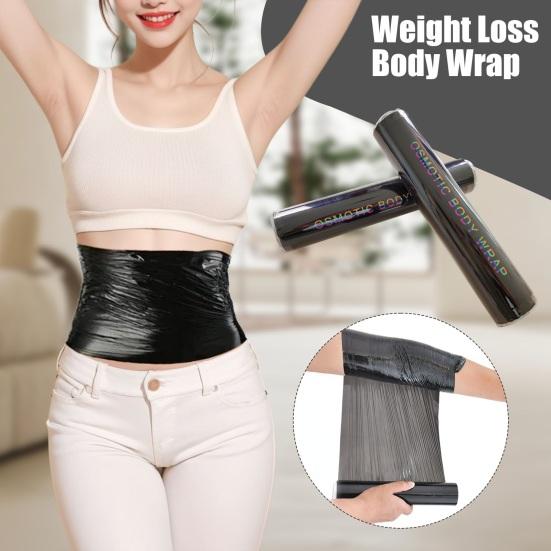 1 Roll 60/100M Black Osmotic Body Wrap Workout Sweat Enhancer Sauna Exercise Fat Burning Stomach Abdomen Belly Wrap Body Slimming Film