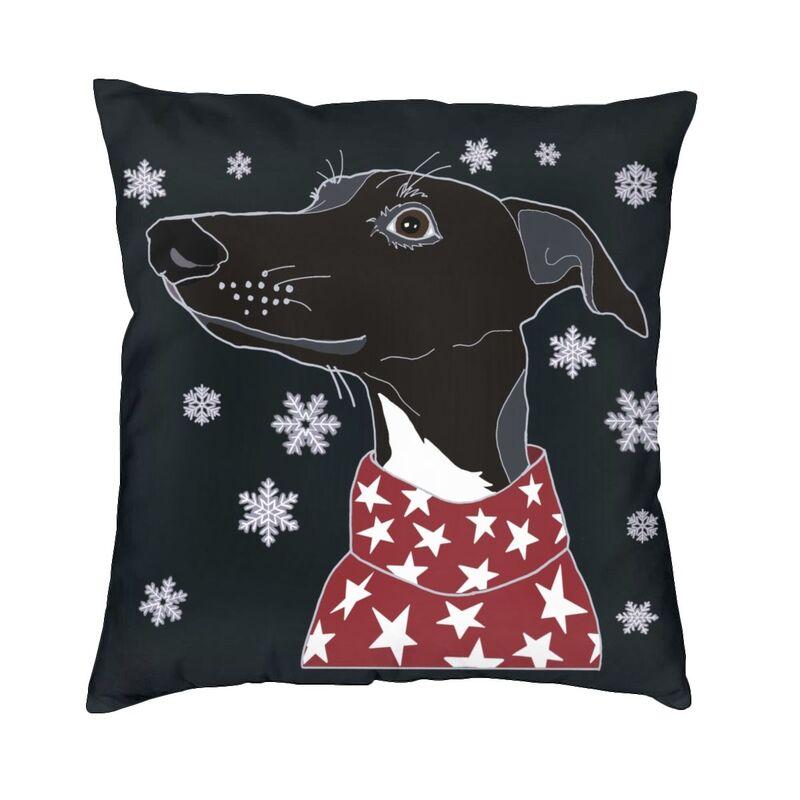 Love Greyhound-Kissenbezug, 66 x 66 cm, Whippet Hound Dog, weicher nordischer Überwurf-Kissenbezug, Heimdekoration, Sofa, modischer Kissenbezug