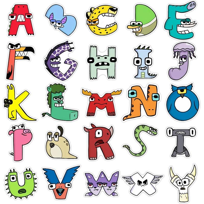 Wiederverwendbare Alphabet Lore Wasserdichte Aufkleber Für Handys/Laptops/Hüllen