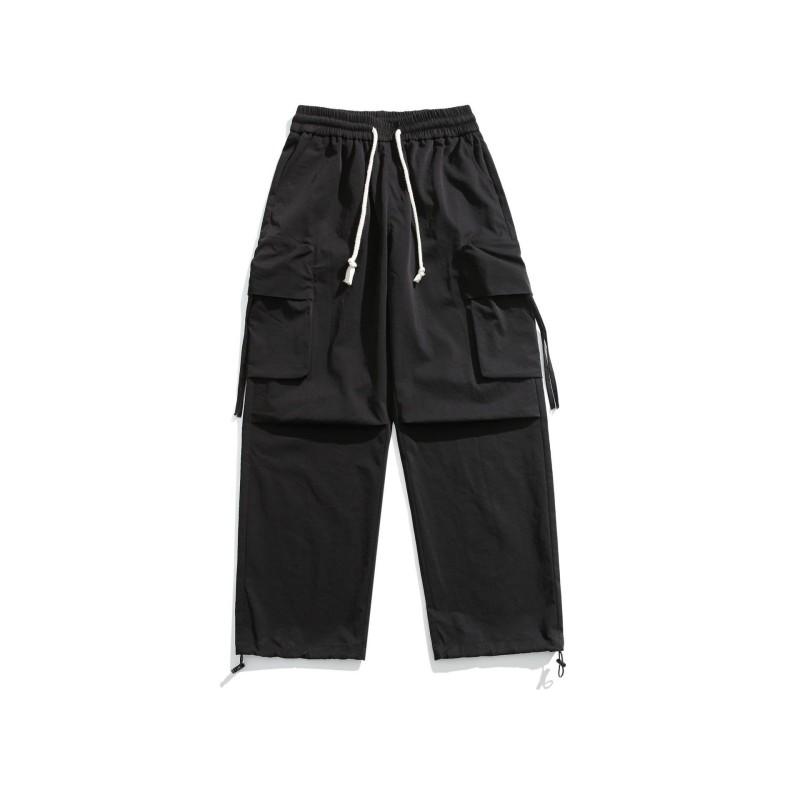 Nové volné kalhoty Cargo Paratrooper Wide Leg Pants Jarní módní značkové kalhoty ve stylu s mnoha kapsami pro muže