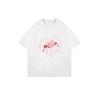 Übergroßes T-Shirt-Kleid Schwarz Pink Spinnennetz-Print Lässige Streetwear Mode Für Damen