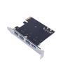 1Pcs Pci Express Pcie Usb 3.0 Hub Adapter 4 Port Usb 3.0 Pci-E Expansion Card 4-Port Usb3.0 Controller Diy Accessories