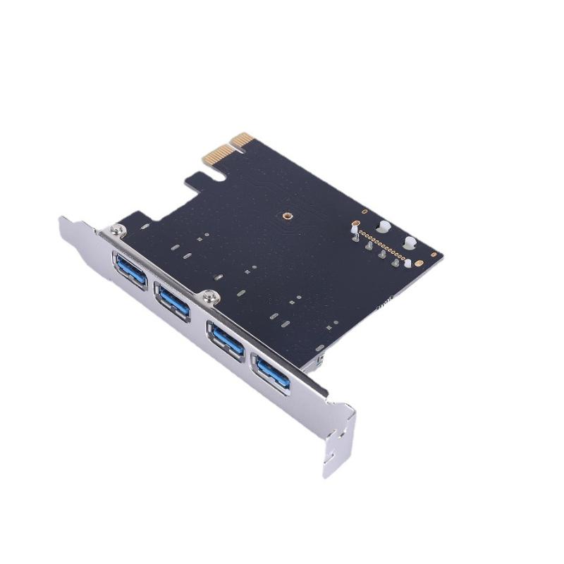 1Pcs Pci Express Pcie Usb 3.0 Hub Adapter 4 Port Usb 3.0 Pci-E Expansion Card 4-Port Usb3.0 Controller Diy Accessories