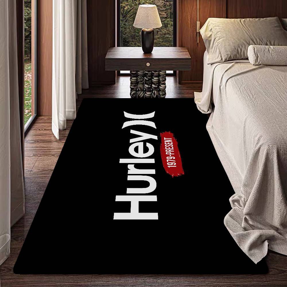

Ashion Cool Brand Vintage H-hurley Entrance Door Mat Nordic Style Bedroom Living Room Doormat Home Balcony Anti-Slip Home Decor 50x80cm
