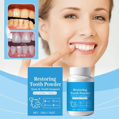 The Refreshing Whitening Tooth Powder Deeply Cleans Teeth, Cares For Fresh Breath, And Provides Daily Oral Hygiene. It Is Gentle And Non-irritating.