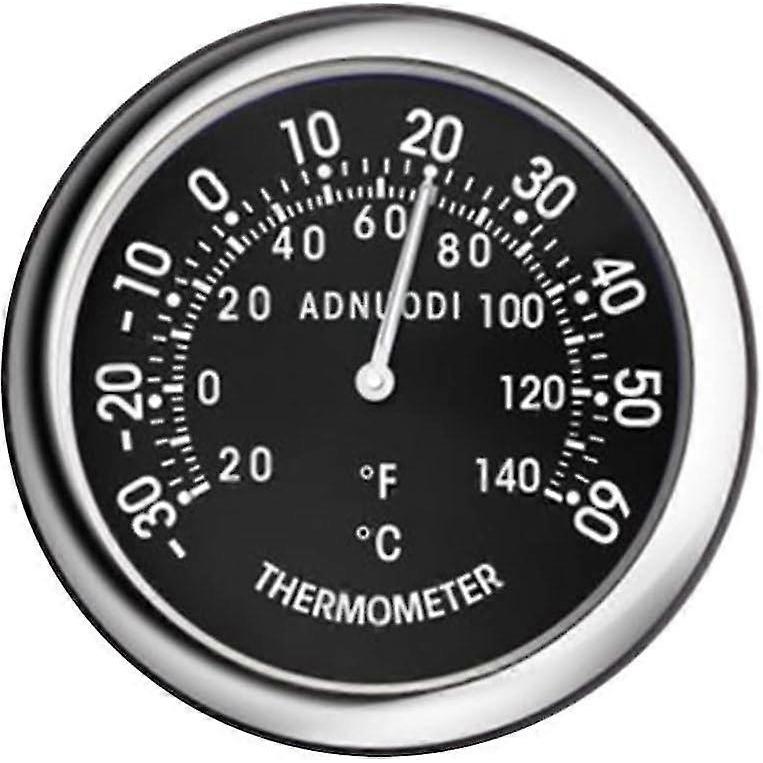 Rundes Auto-Thermometer, 38mm Auto-Thermometer Universal Leuchtendes Temperaturmessgerät Fahrzeug-Armaturenbrett Dekoration Ornament Für Lüftungsschlitz der Klimaanlage