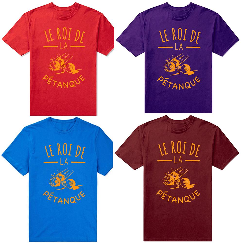 The King of Petanque Humor Sport TShirt Men Women Clothing Fashion T Shirts Cotton Short Sleeve Oversized Loose Tshirt Tops