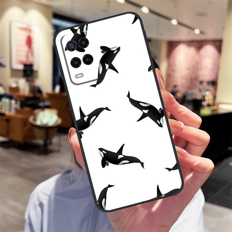 Orcas Whale Case For Oppo A40 A60 A80 A18 A38 A58 A78 A98 A16 A76 A96 A15 A17 A77 A74 A94 A54 A57S Cover