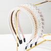 Handmade Circle Geometry Design Imitation Pearl Thin-Rimmed Headband Fashionable Subtly Luxurious Sophisticated