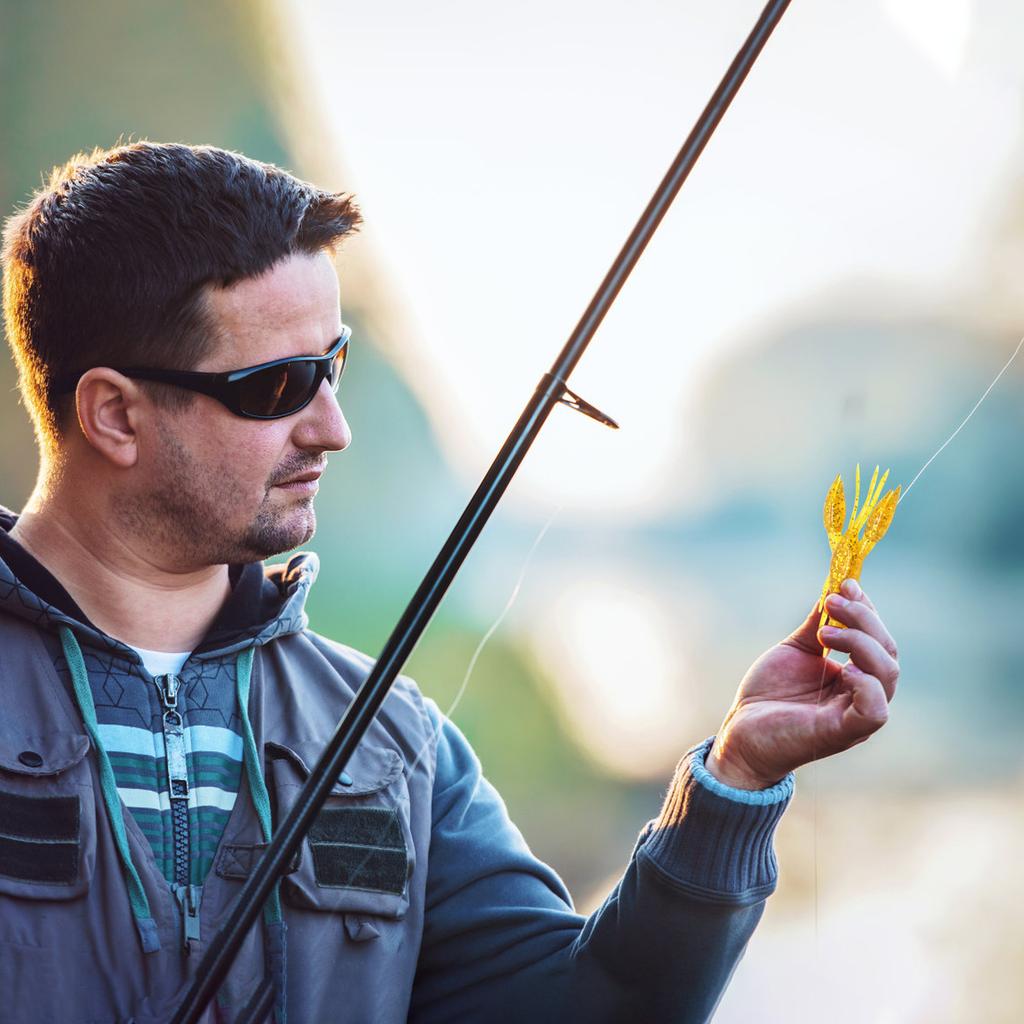 Floating Soft Hammer Fake Shrimp 7.5cm Fish Shaped Soft Worm Seawater,fishing Soft Plastic Bass, Crayfish Soft Plastic Worm Fishing