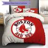 Boston Red Sox Patroon Beddengoed Dekbed Set Woondecoratie Cadeau (1 dekbedovertrek + 2 kussenslopen (zonder vulling))