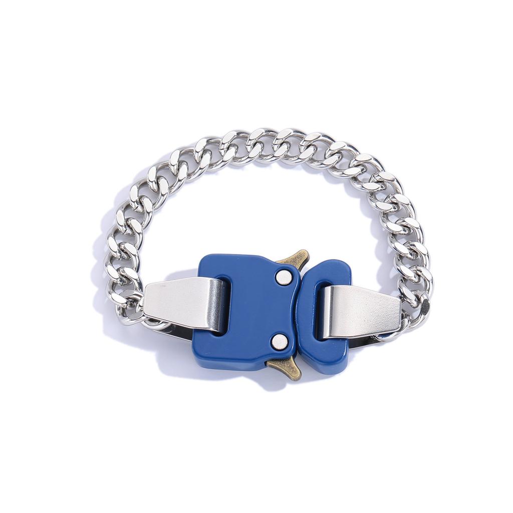 Europäischer und Amerikanischer Stil Vielseitige High Street Funktionale Doppellagige Kubanische Kette Titanstahl Kurze Vintage Halskette Armband Großhandel für